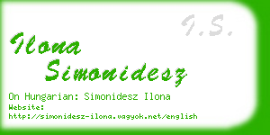 ilona simonidesz business card